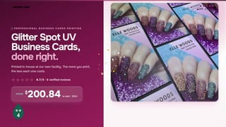 Glitter Spot UV Business Cards