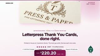 Letterpress Thank You Cards