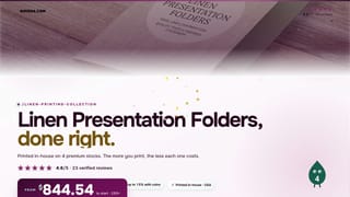 Linen Presentation Folders