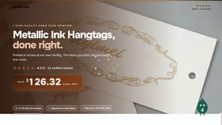Metallic Ink Hangtags