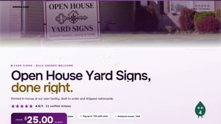 Open House Yard Signs