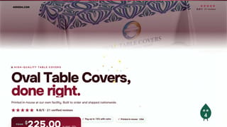 Oval Table Covers