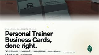 Personal Trainer Business Cards