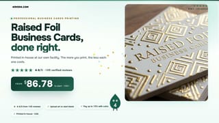 Raised Foil Business Cards