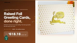 Raised Foil Greeting Cards