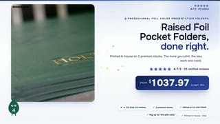 Raised Foil Pocket Folders