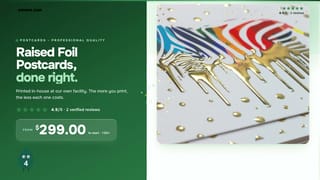 Raised Foil Postcards