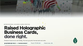 Raised Holographic Business Cards