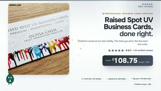 Raised Spot UV Business Cards