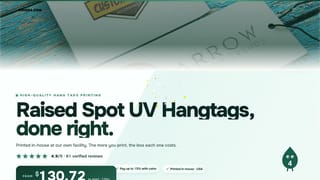 Raised Spot UV Hangtags