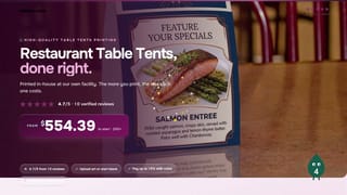 Restaurant Table Tents