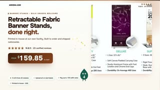 Retractable Fabric Banner Stands