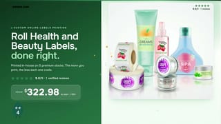 Roll Health and Beauty Labels