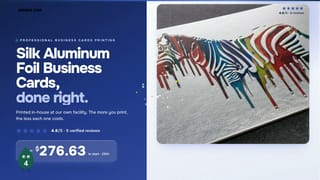 Silk Aluminum Foil Business Cards