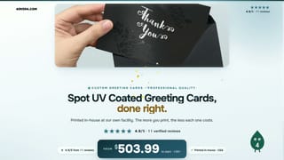 Spot UV Coated Greeting Cards