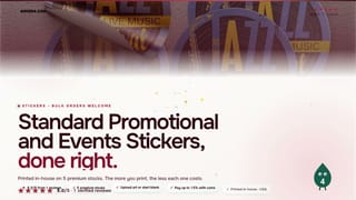 Standard Promotional and Events Stickers
