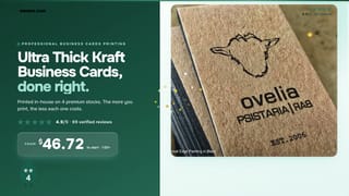 Ultra Thick Kraft Business Cards