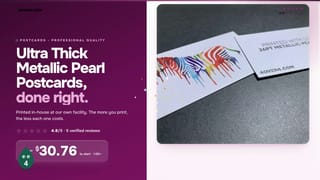 Ultra Thick Metallic Pearl Postcards
