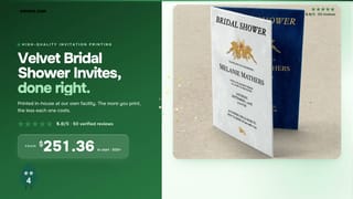 Velvet Bridal Shower Invites