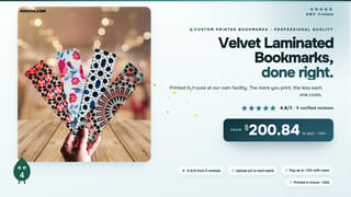 Velvet Laminated Bookmarks