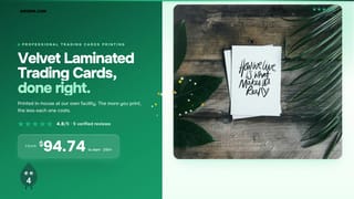 Velvet Laminated Trading Cards