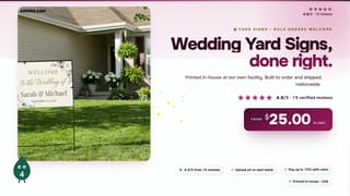 Wedding Yard Signs
