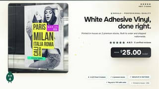 White Adhesive Vinyl