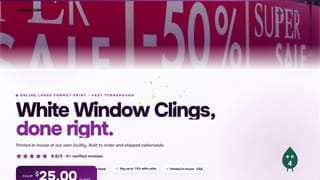 White Window Clings