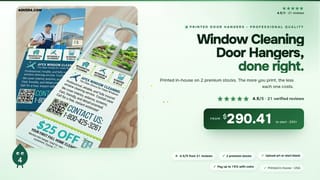 Window Cleaning Door Hangers