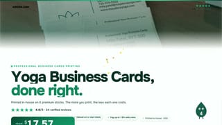 Yoga Business Cards