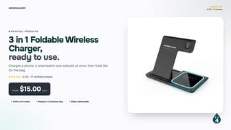 3 in 1 Foldable Wireless Charger product video