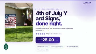 4th of July Yard Signs product video