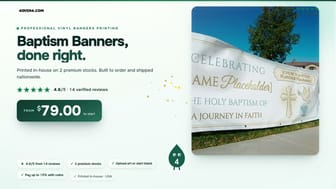 Baptism Banners product video