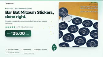Bar Bat Mitzvah Stickers product video