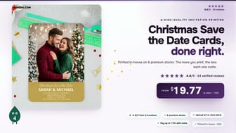 Christmas Save the Date Cards product video