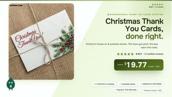 Christmas Thank You Cards product video