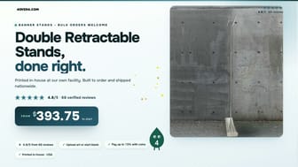 Double Retractable Stands product video