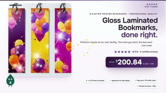 Gloss Laminated Bookmarks product video