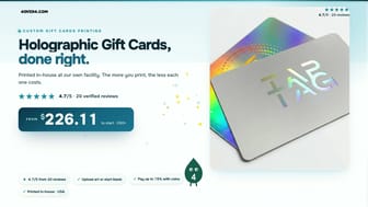 Holographic Gift Cards product video