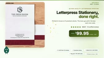 Letterpress Stationery product video