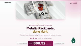 Metallic Rackcards product video