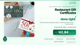 Restaurant Gift Certificates product video