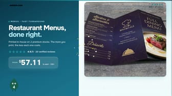 Restaurant Menus product video