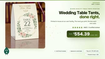 Wedding Table Tents product video