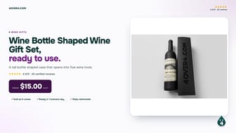 Wine Bottle Shaped Wine Gift Set product video