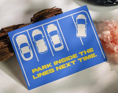 Park inside the lines next time.