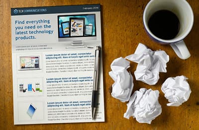 Real customer newsletter print 5