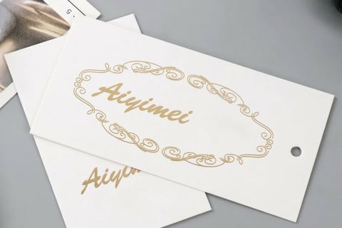 Metallic Ink Hangtags