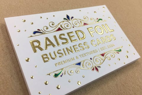 Raised Foil Business Cards