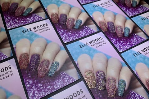 Glitter Spot UV Business Cards